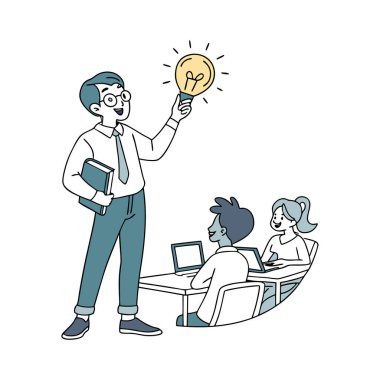 Ofiste çalışan iş adamları