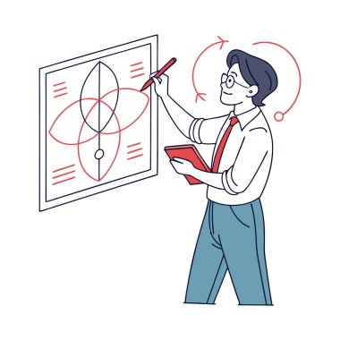 erkek takım elbise ve gözlük