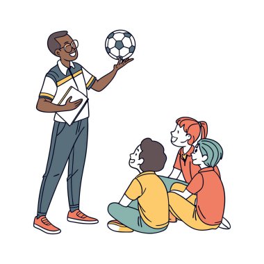 Mutlu erkekler ve futbol takımı