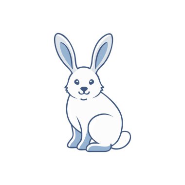 tavşan karikatür vektör çizim.