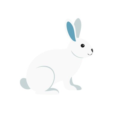 Şirin tavşan hayvan ikonu vektör çizimi