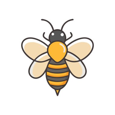 izole arı çizgi film vektörü