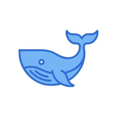 Balina ikonu. Web için balina vektör simgelerinin özet çizimi