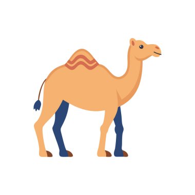deve hayvan çizgi film vektör simgesi.