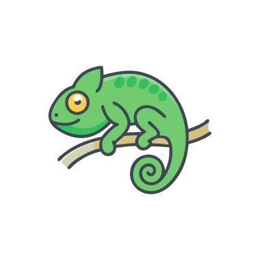 Kertenkele ikon vektörü. İnce çizgi işareti. izole edilmiş sınır sembolü çizimi