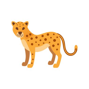 izole edilmiş şirin çizgi film aslan ikon vektör çizimi