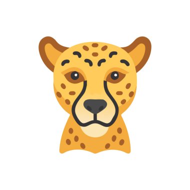 Tatlı kaplan surat izole edilmiş ikon vektör çizimi tasarımı