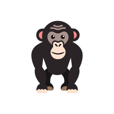 Şirin maymun çizgi film vektör simgesi