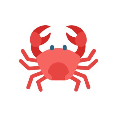 Kişisel ve ticari kullanım için yengeç vektör simgesi simgesi vektör çizimi..