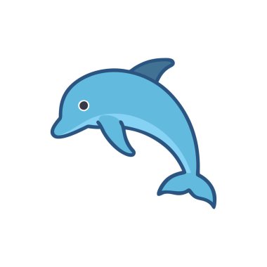 Şeffaf bir arkaplanda yunus vektör çizimi. Birinci kalite semboller. vuruş simgesi düz konsept ve grafik tasarımı.