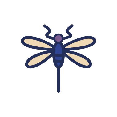 Yusufçuk böceği ikon vektör illüstrasyon tasarımı