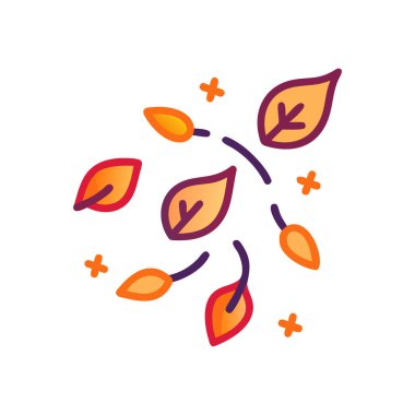 sonbahar yaprağı ikon vektör tasarımı