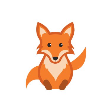 Fox simgesi vektör illüstrasyon tasarımı