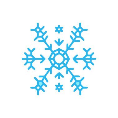 Kar Tanesi ikonu. düz dizayn. 10 saniye.