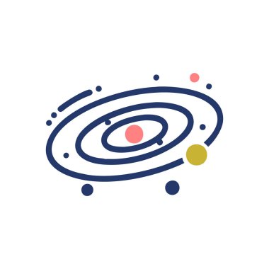 Gezegen simgesi vektör işareti ve beyaz arkaplanda izole edilmiş sembol