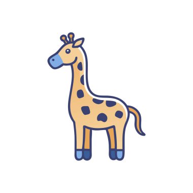 Zürafa ikonu vektör illüstrasyonu