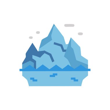 Buzdağı simge vektör çizim