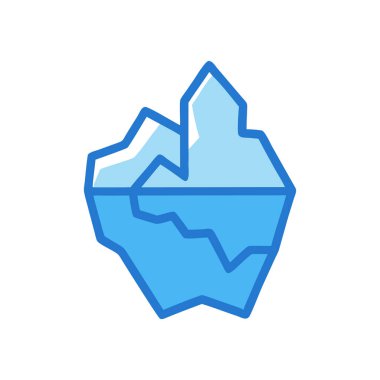 Buz küpü vektör simgesi. beyaz arkaplan buzu üzerinde izole edilmiş karikatür vektör çizimi.