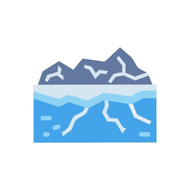 dağlar ve nehir ikonu vektör illüstrasyon grafik tasarımı