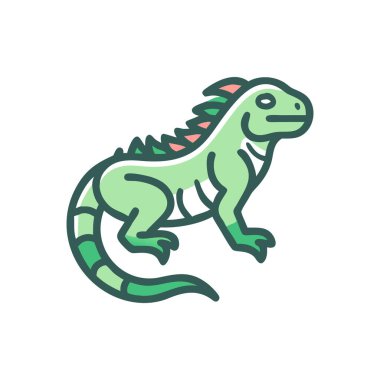 Beyaz arka planda kertenkele vektör çizimi. hayvan simgesi.