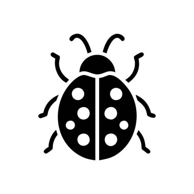 böcek glif simge vektör