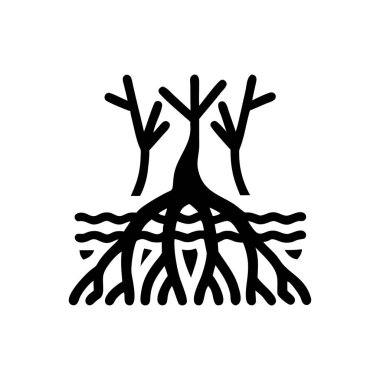 Kök vektör simgesine sahip ağaç