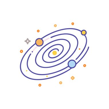 galaksi simgesi tasarım vektörü