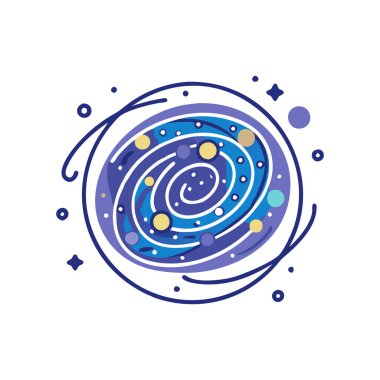 vektör olarak uzay simgesi. logotype - doodle