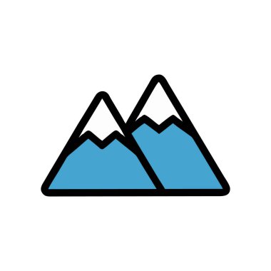 Moda tarzında izole edilmiş dağ simgesi