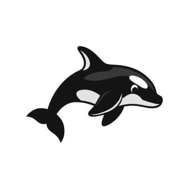 Deniz balinası ikonu. Ağ için deniz balinası vektör simgesinin basit bir gösterimi