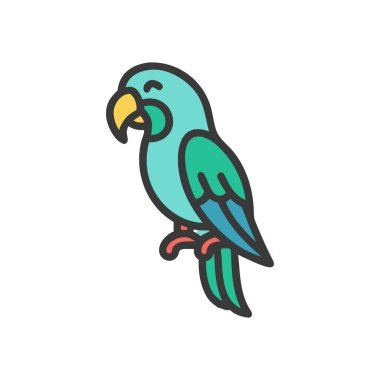 Papağan ikon vektörü. Web sitesi tasarımın için izole edilmiş sınır işareti. logo, simge, uygulama. vektör