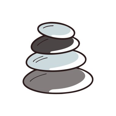 izole zen taşları ikon vektör tasarımı
