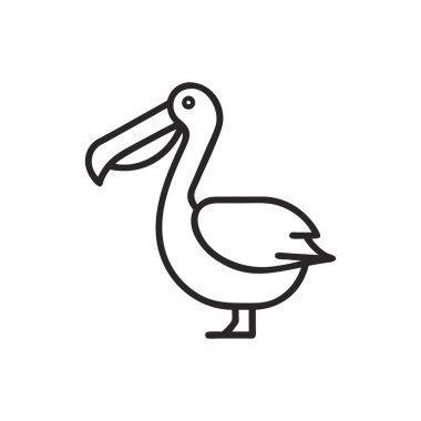 Ördek ince çizgi simgesi