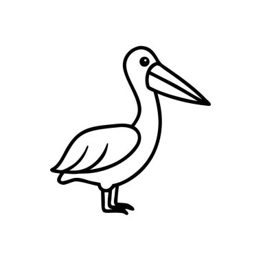 izole edilmiş kuş çizgi film vektör çizimi