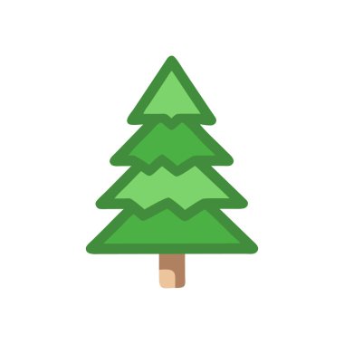 Noel ağaçları düz biçim ikon vektör tasarımı