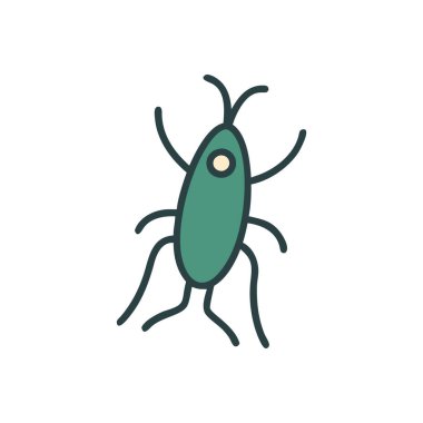 İzole edilmiş virüs simgesi vektör tasarımı