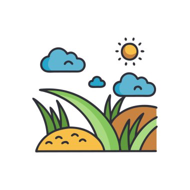 pankart için renk vektörü düz simgesi