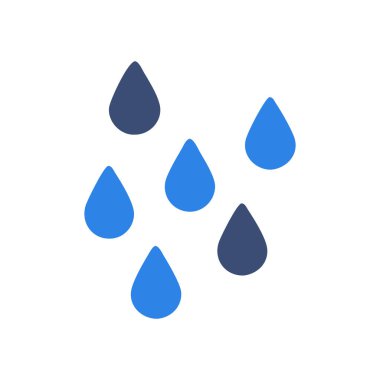 Beyaz arkaplanda izole edilmiş su simgesi vektörü, su işareti