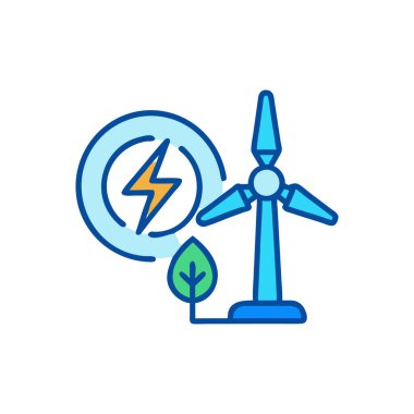 Enerji gücü renk simgesi. Vektör. Enerji işareti. izole edilmiş sembol çizimi