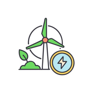 enerji vektörü düz simgesi