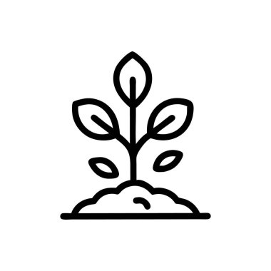 bitki vektörü ince çizgi simgesi