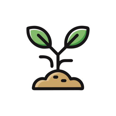Bitki simgesinin vektör illüstrasyonu