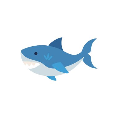 Köpekbalığı simgesi vektörde. Logotype