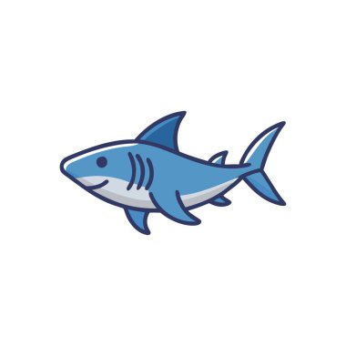Vektör köpekbalığı simgesi. düz dizayn biçimi 10
