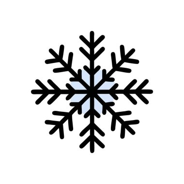 Beyaz arkaplanda kar tanesi vektör simgesi