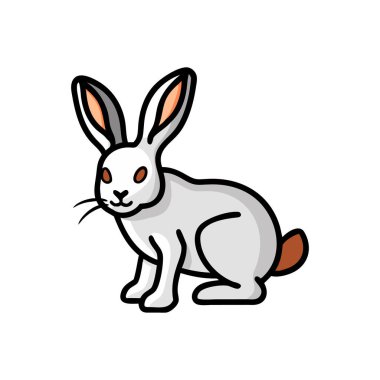 Tavşan hayvan çizgi film görüntü ikonu vektör illüstrasyon tasarımı