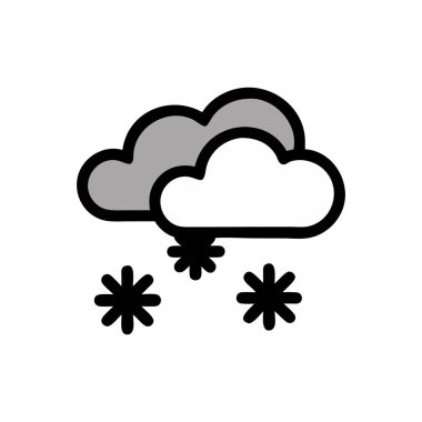 Kar fırtınası vektör düz simge