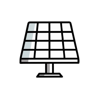 Güneş paneli simgesi. özet enerji vektörü işareti