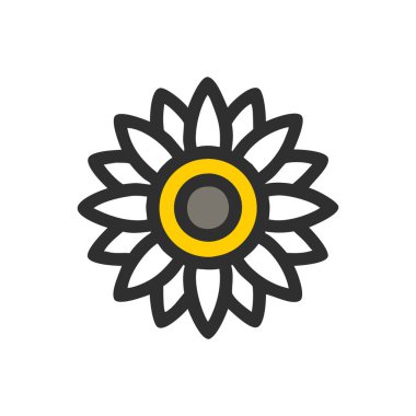 Çiçek Düz Vektör Simgesi