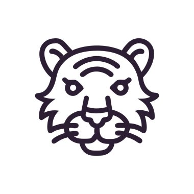 kedi vektör satırı simgesi, işaret, resimde beyaz arka planda, düzenlenebilir vuruş